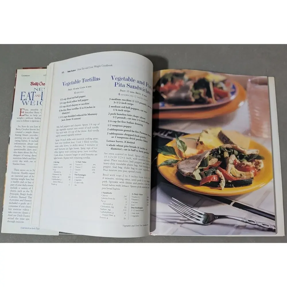Vintage Betty Crocker's New Eat and Lose Weight Cookbook Hardcover (1996)